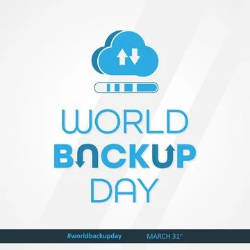Letter World Backup Day element template design March 31st Stock Illustration