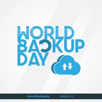 Letter World Backup Day element template design March 31st Stock Illustration