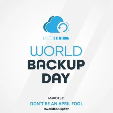 Letter World Backup Day element template design Stock Illustration