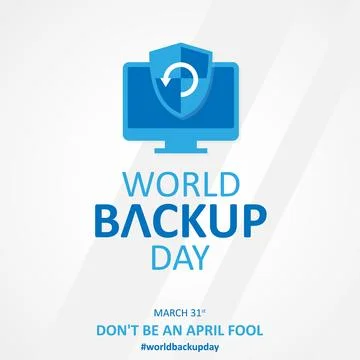 Letter World Backup Day element template design Stock Illustration