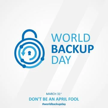 Letter World Backup Day element template design Stock Illustration