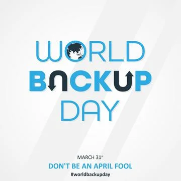 Letter World Backup Day element template design Stock Illustration