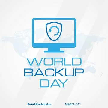 Letter World Backup Day element template design background Stock Illustration