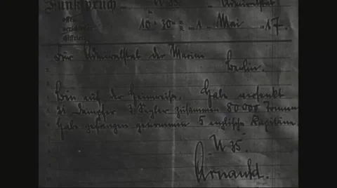 Letter written by British captain Stock Footage 43318244