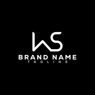 Letter ws logo Stock Illustration