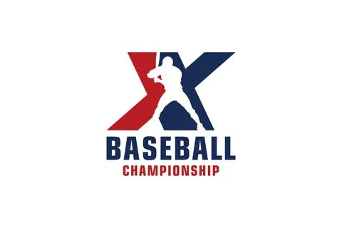 Letter X with Baseball Logo Design. Vector Design Template Elements for Spo.. 스톡 일러스트