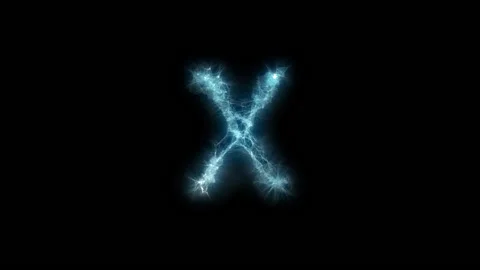 The letter X composed of abstract energy. Stock Footage 148651476