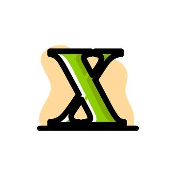 Letter X Conceptual Vector Illustration Design Icon Stock Illustration
