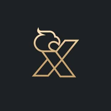 Letter X Eagle Logo , Initial Premium Design Stock Illustration