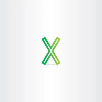 Letter x green logotype vector symbol element Stock Illustration
