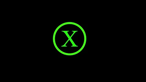 Letter X icon animated video Stock Footage 294943435