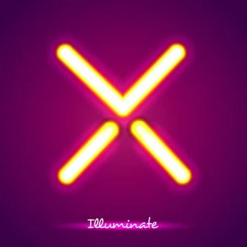 The letter x illumination Stock Illustration