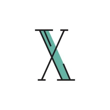 Letter X Illustrazione stock