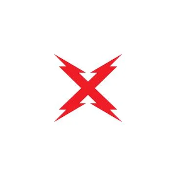 Letter X Initial Logo Design Template Isolated On White Background. Alphabe.. Stock Illustration