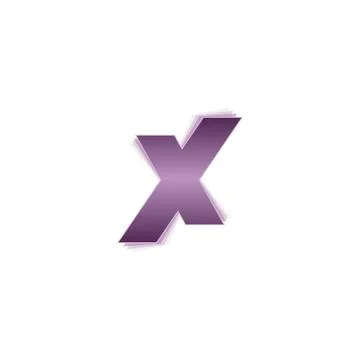 Letter x initial logo icon template vector Stock Illustration