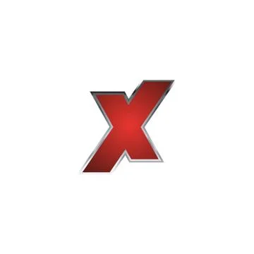 Letter x initial logo icon template vector Stock Illustration