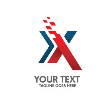 Letter X logo concept Stock Illustration