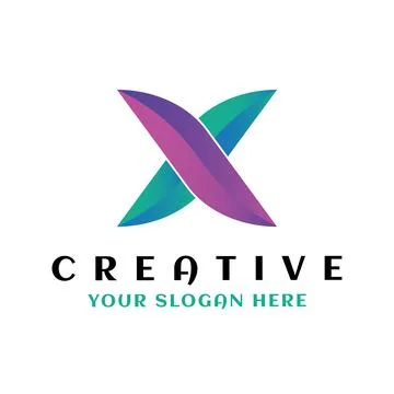 Letter X logo design Template. Initial X letter logo. Usable for Business Stock Illustration