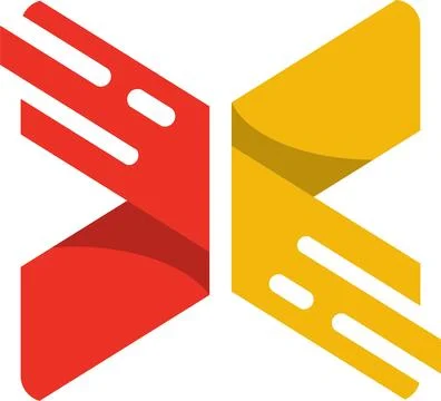 Letter x logo template combination with technology shape Stock Illustration