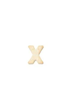 Letter X made of cracker cookie Stock Photos