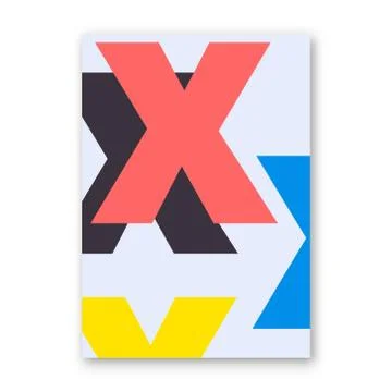 Letter X poster Stock Illustration