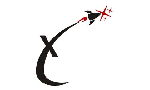 Letter X Rocket Stock Illustration