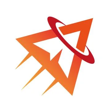 Letter X Rocket Logo Design. Rocket Launch Inside Letter X Stock Illustration