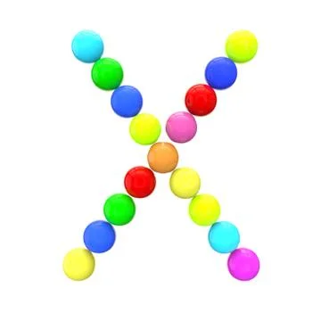 Letter "X" from spheres Stock Illustration