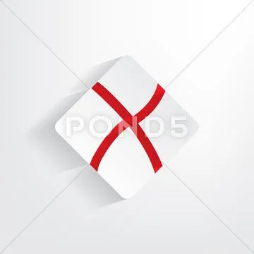 Letter x as a sticker Stock Illustration