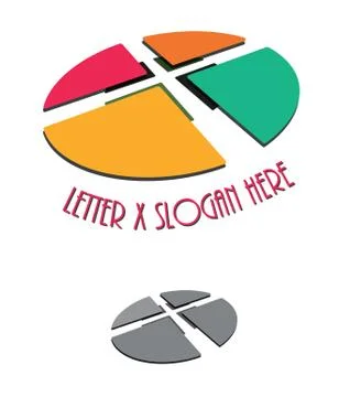 Letter x symbol vector Stock Illustration