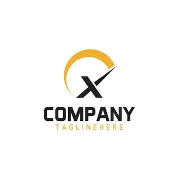 Letter X Tachometer logo Stock Illustration