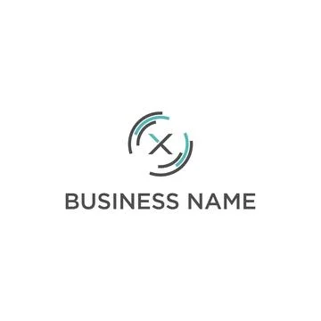 Letter x with technology logo design vector template Stock Illustration