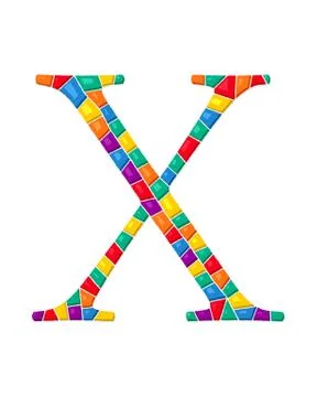 Letter X vector mosaic Stock Illustration