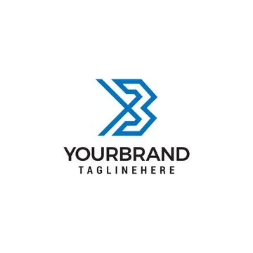 Letter xb simple thin line geometric design logo vector Stock-Illustration