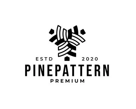 Letter Y abstract pine pattern logo vector illustration Stock Illustration