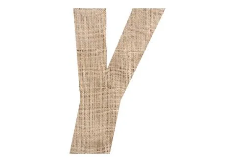 Letter Y with burlap texture on white background イラスト素材
