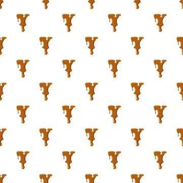 Letter Y from caramel pattern Stock Illustration