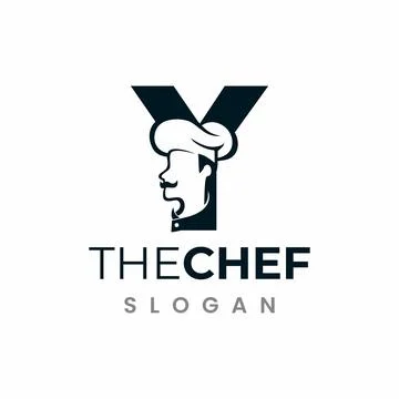 Letter Y Chef Logo , Initial Restaurant Cook Vector Design Stock Illustration