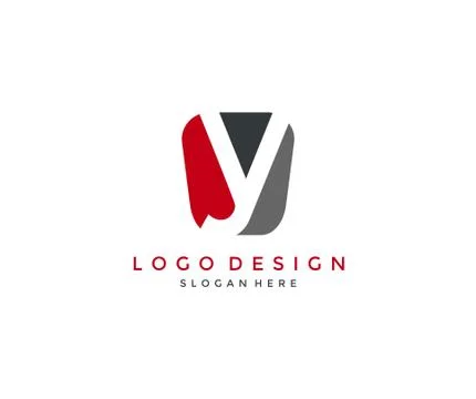 Letter Y Logo Design Inside Modern Abstract Shape Stockillustratie