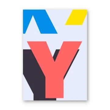 Letter Y poster Stock Illustration