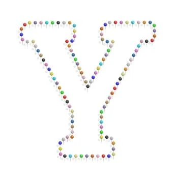 Letter y with pushpin イラスト素材