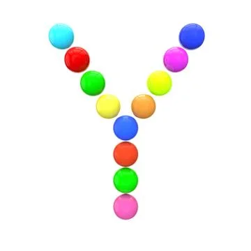 Letter "Y" from spheres Stock Illustration