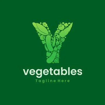 Letter Y Vegetables Logo Vector Stock Illustration