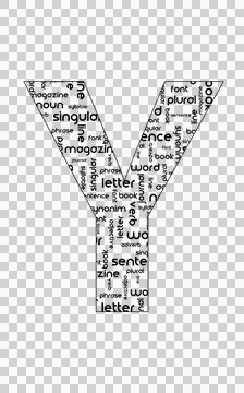 Letter Y From Words Transparent Background Illustrazione stock
