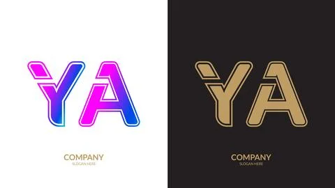 Letter YA Logo Template Illustration Design. Stock Illustration