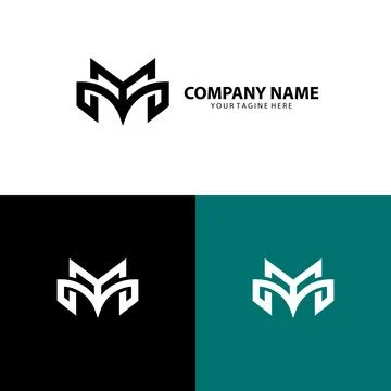 Letter YM logo design vector Stock Illustration