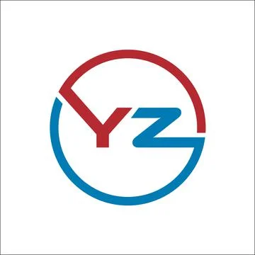 Letter YZ with circle logo vector Stock Illustration
