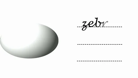 Letter Z animated phonics card  Stock Footage 84457751
