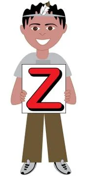 Letter Z Boy Stock Illustration