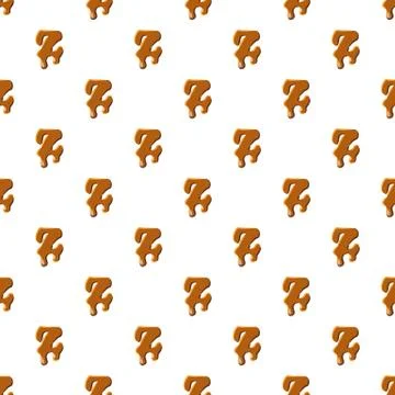 Letter Z from caramel pattern Stock Illustration